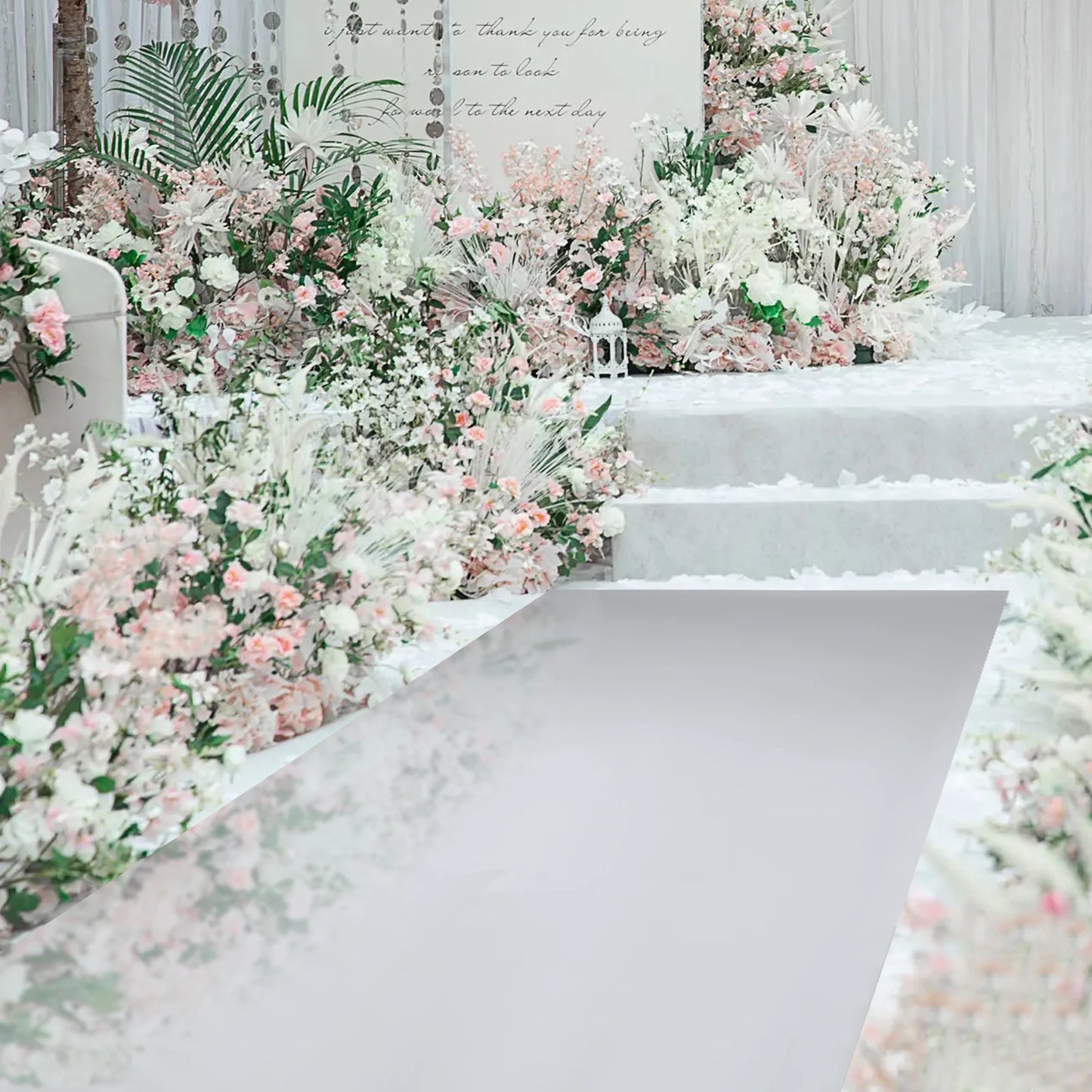 Double Sided Mirror Aisle Runner for Indoor and Outdoor Weddings