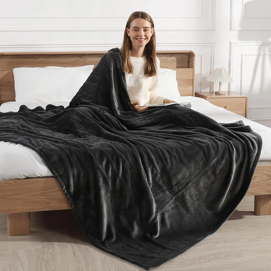 Full Size Electric Heated Blanket 72x84, 5 Heat Levels & Auto Off, Ultra-Warm Flannel for Adults, Machine Washable Gift