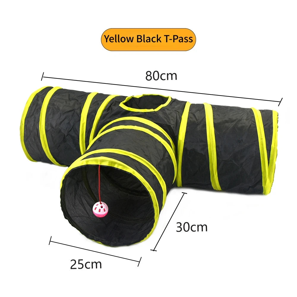 Cat S T Pass Foldable Play Tunnel Indoors Cats Toy