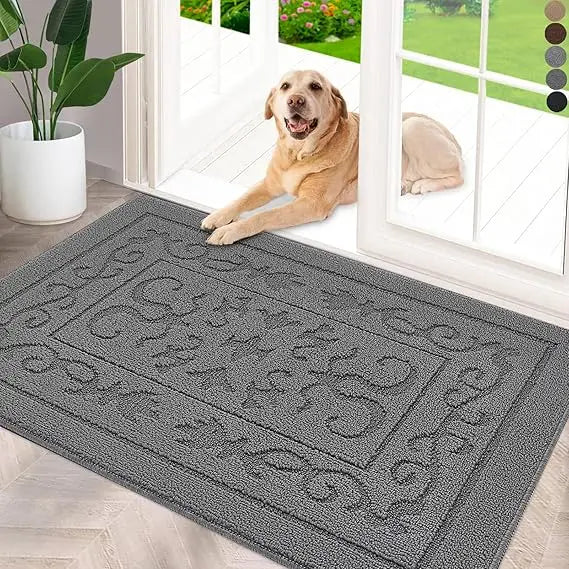 Indoor Dirt Trapper Doormat Non-Slip Washable Absorbent Welcome Mat