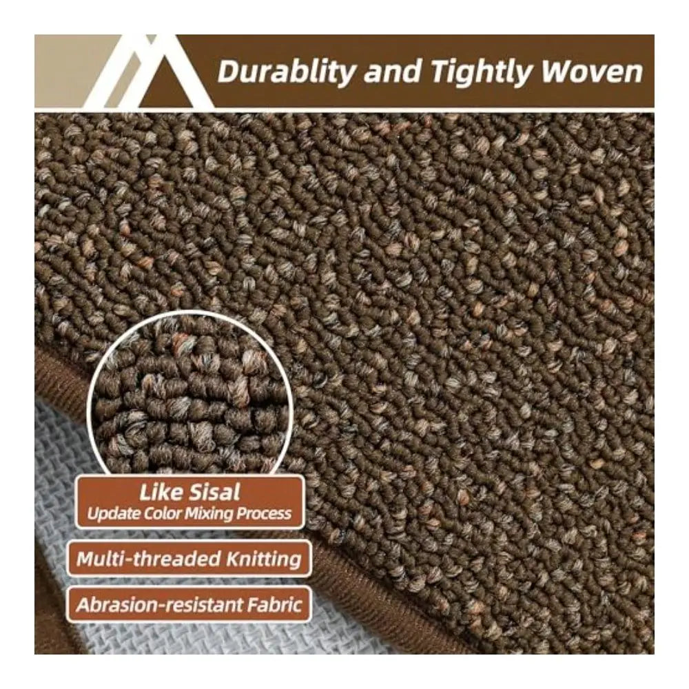 Jute Door Mat Welcome Entryway Rug Dirt Trapper Low Pile