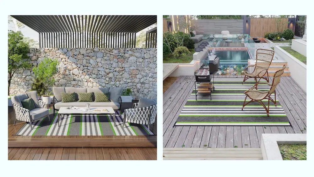 Reversible Outdoor Rug With Carry Bag