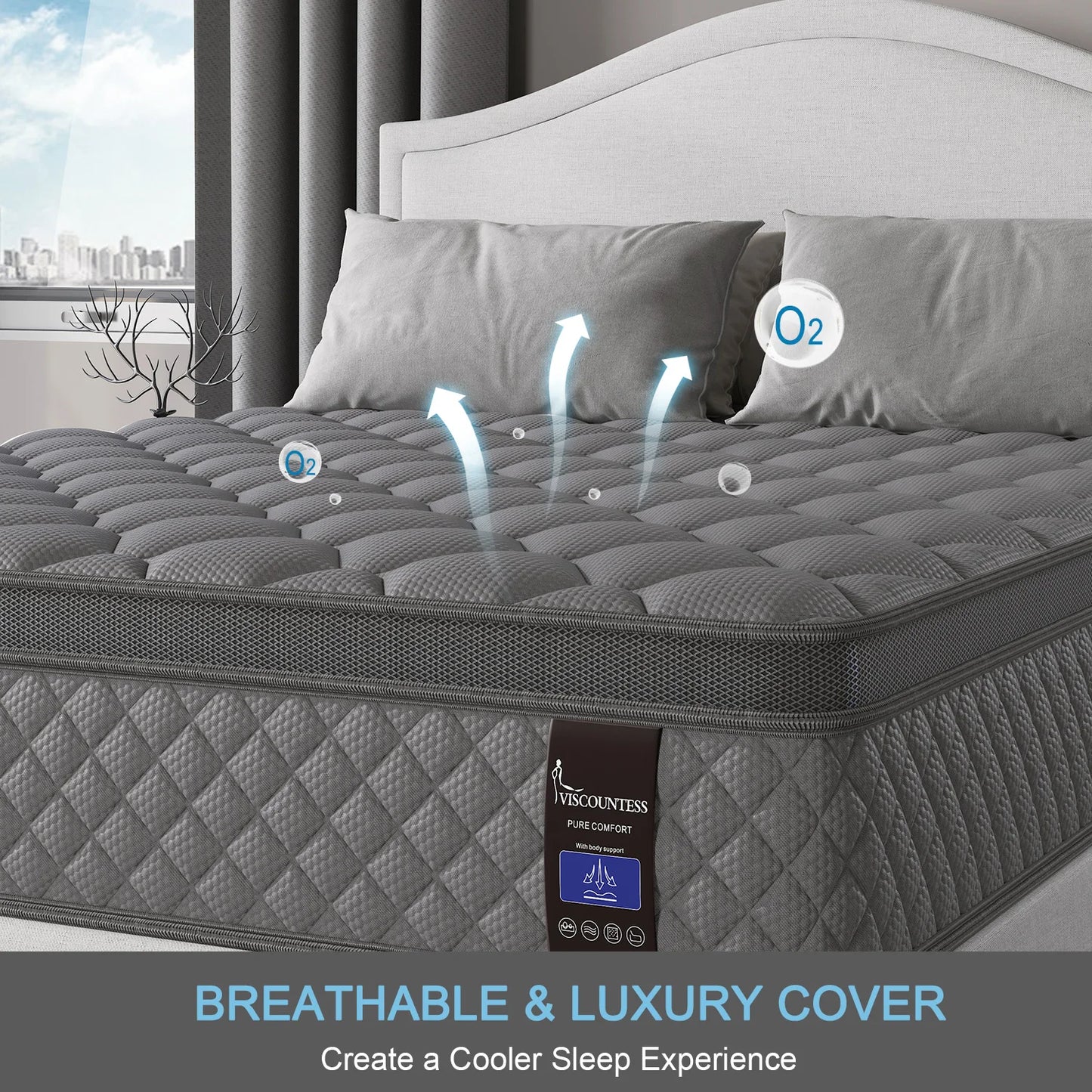 Viscountess Hybrid Pocket Spring Memory Foam Euro Top Mattress