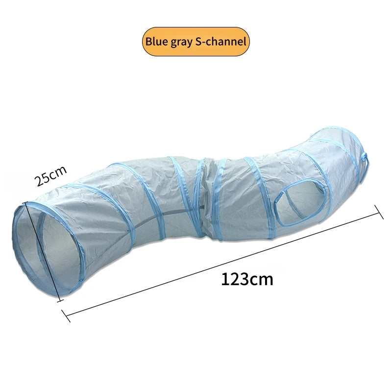 Cat S T Pass Foldable Play Tunnel Indoors Cats Toy