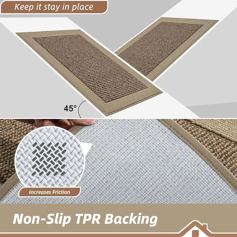 Indoor Door Mat Dirt Trapper Non Slip Entryway Rug Washable Welcome Mat