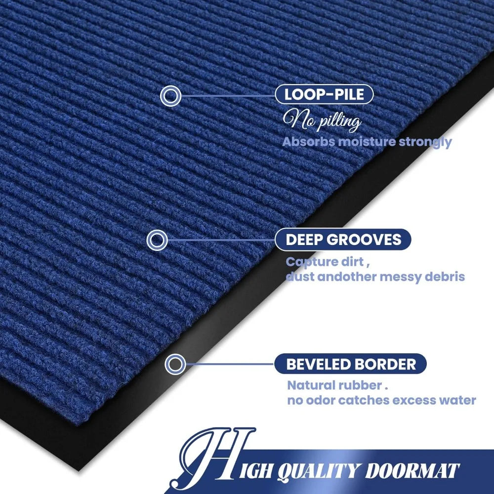Heavy Duty Outdoor Indoor Doormat Low Profile Front Door Mat