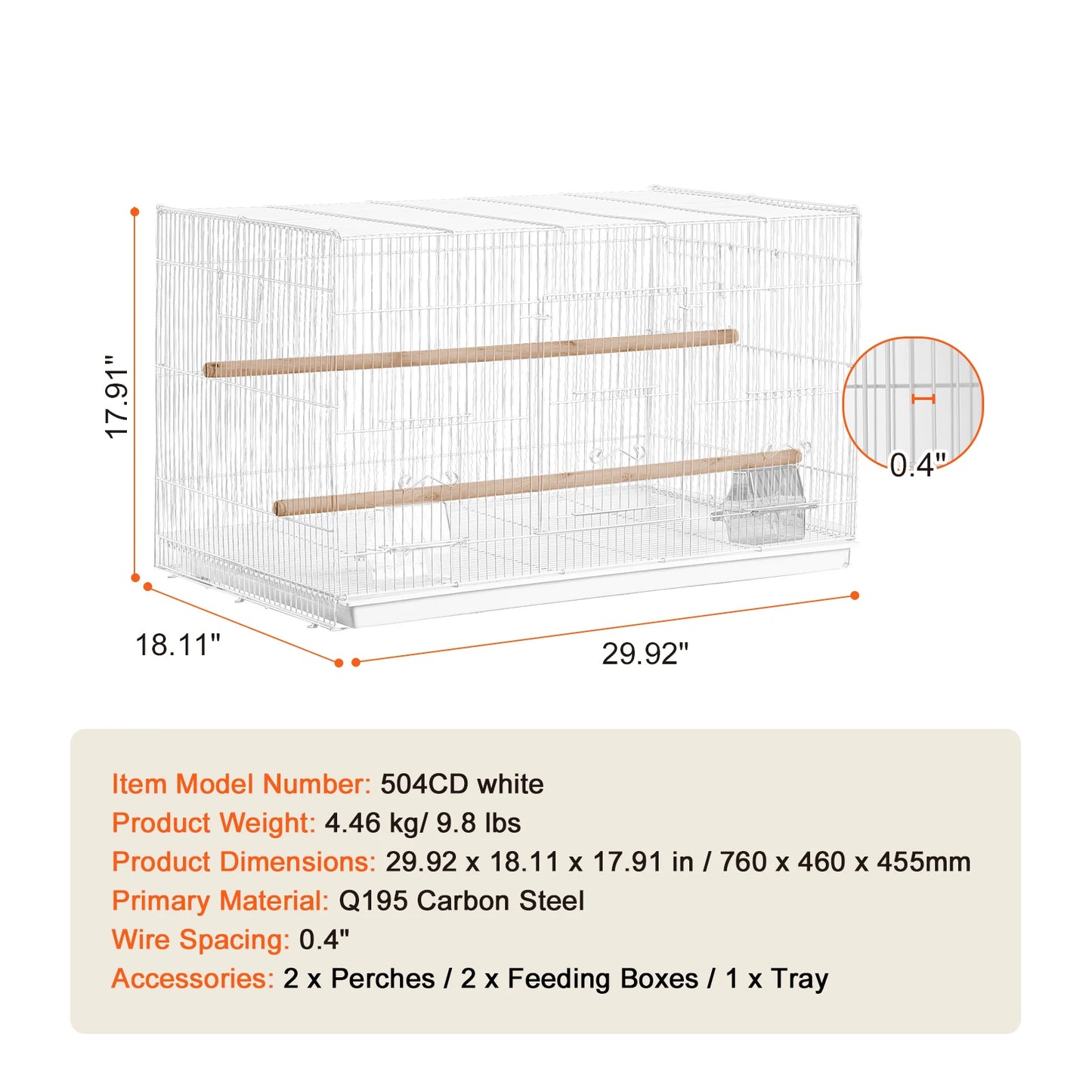 SucceBuy Flight Bird Cage Divider For Small Birds Travel