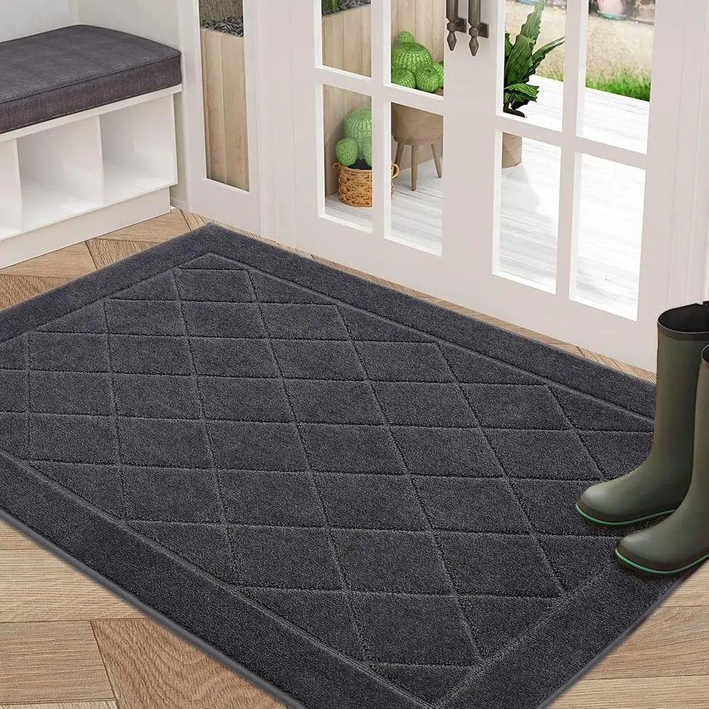Non-Slip Door Mat Washable Entryway Rug Absorbent Welcome Mat
