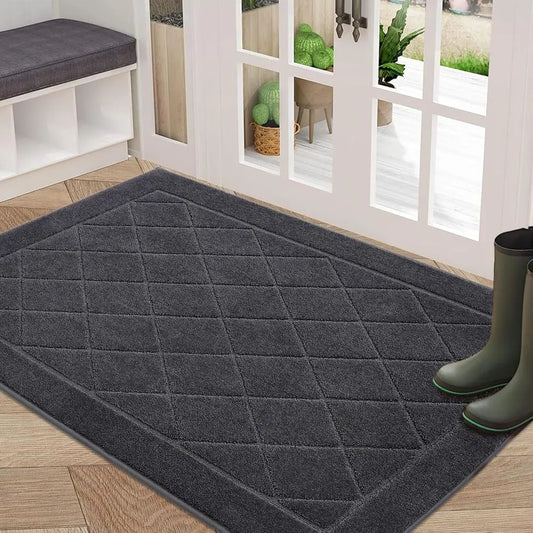 Non-Slip Door Mat Washable Entryway Rug Absorbent Welcome Mat