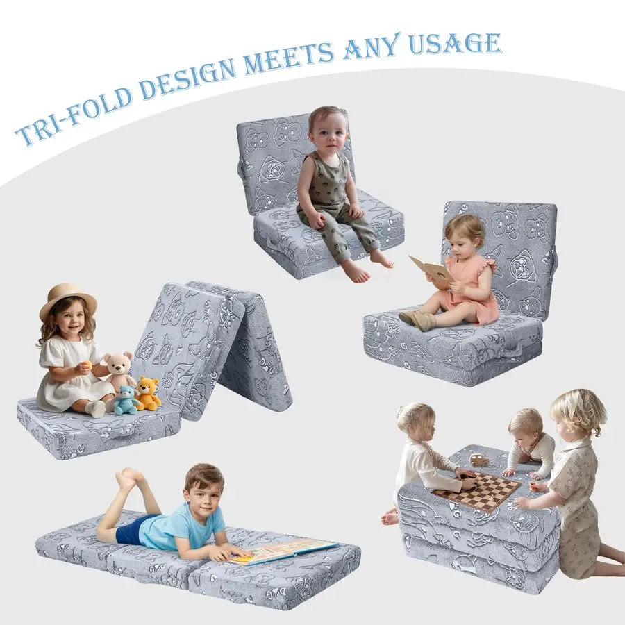 Glow In Dark Foldable Floor Mattress For Kids Nap Mat