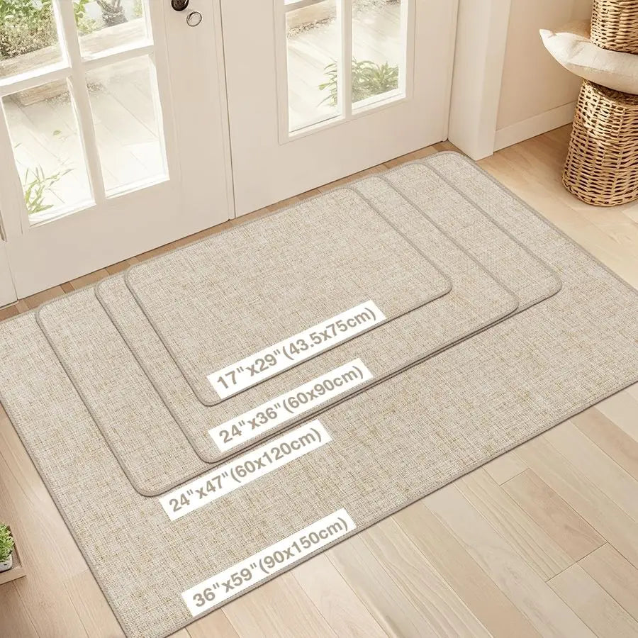 Ultra Thin Indoor Door Mat Non Slip Backing Washable Mat