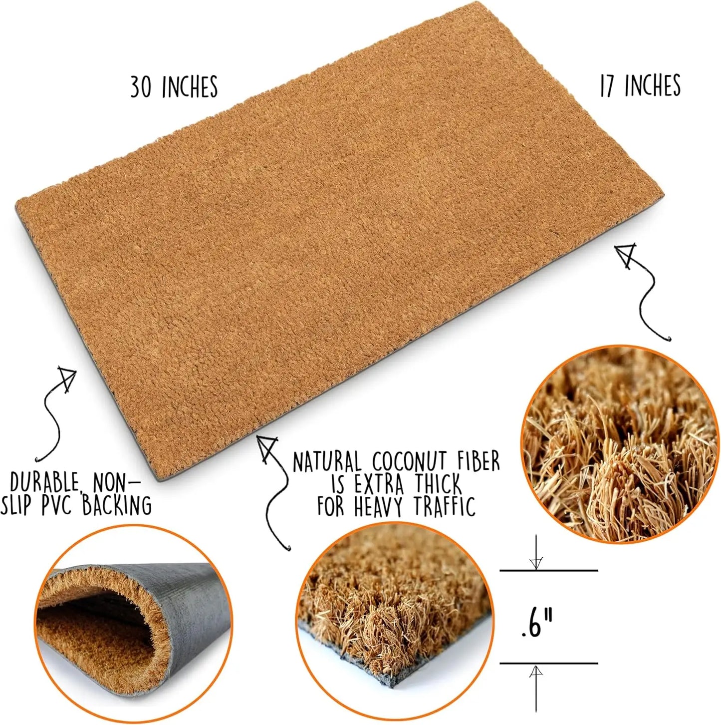 Plain Coir Doormat Bulk For Crafting And Painting Projects