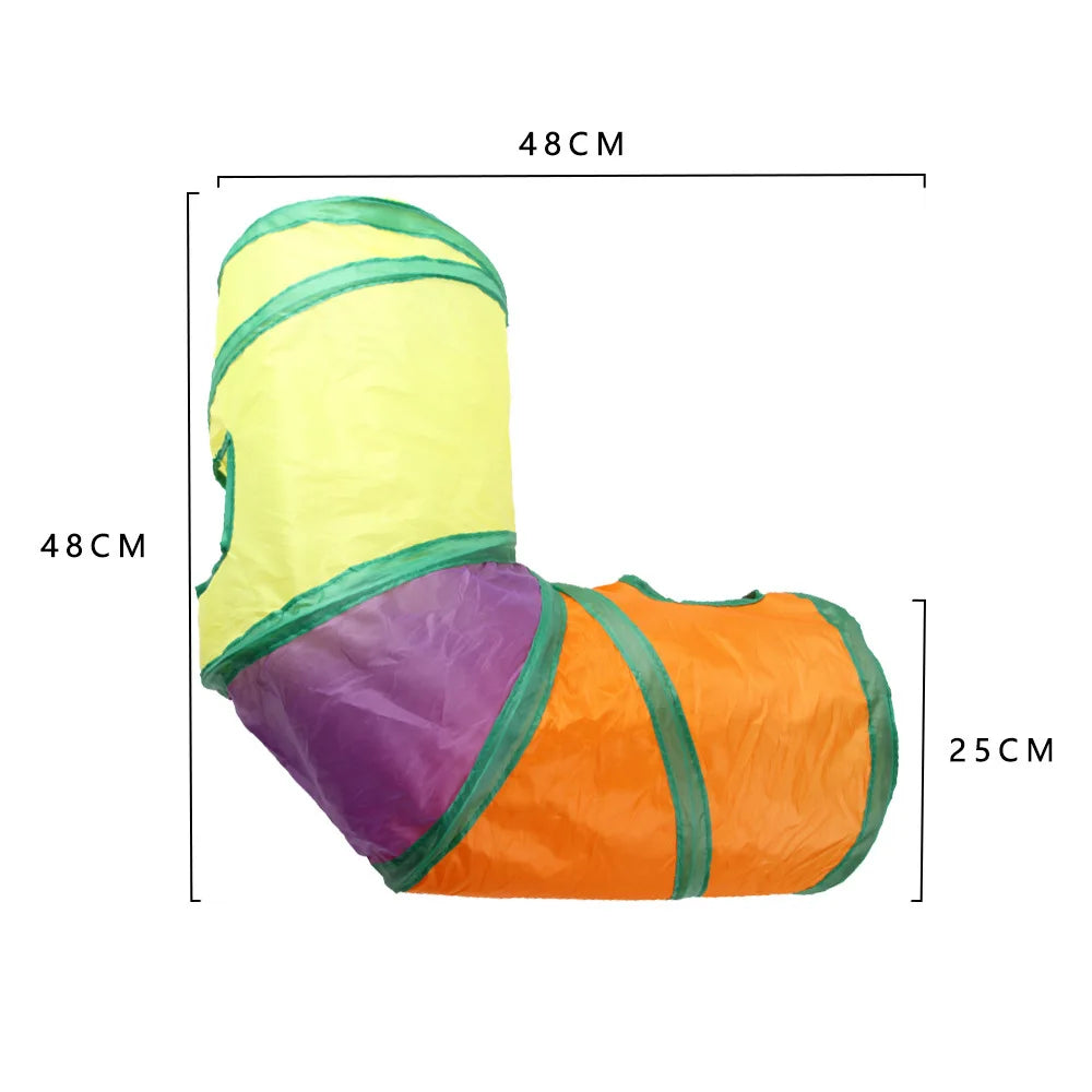 Cat S T Pass Foldable Play Tunnel Indoors Cats Toy