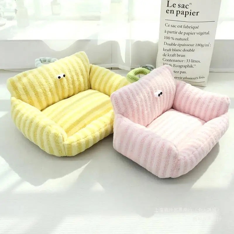 NONECN Puppy Winter Dog Bed Linen Sofa Kennel Nest