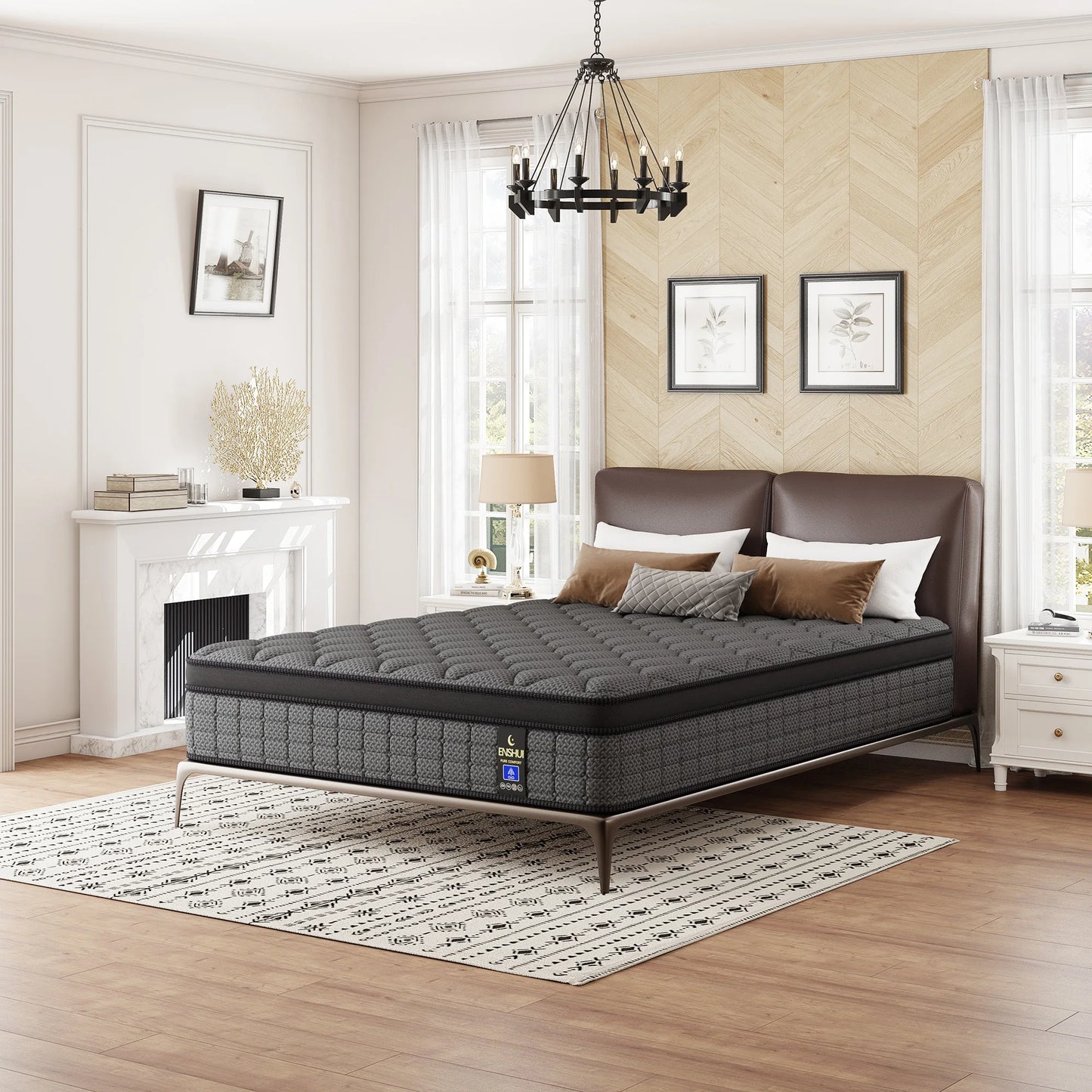 NONECN Gel Memory Foam Hybrid Pocket Spring Mattress