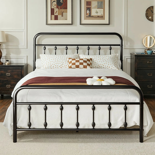 HOOMIC Victorian Iron Bed Frame With Underbed Storage