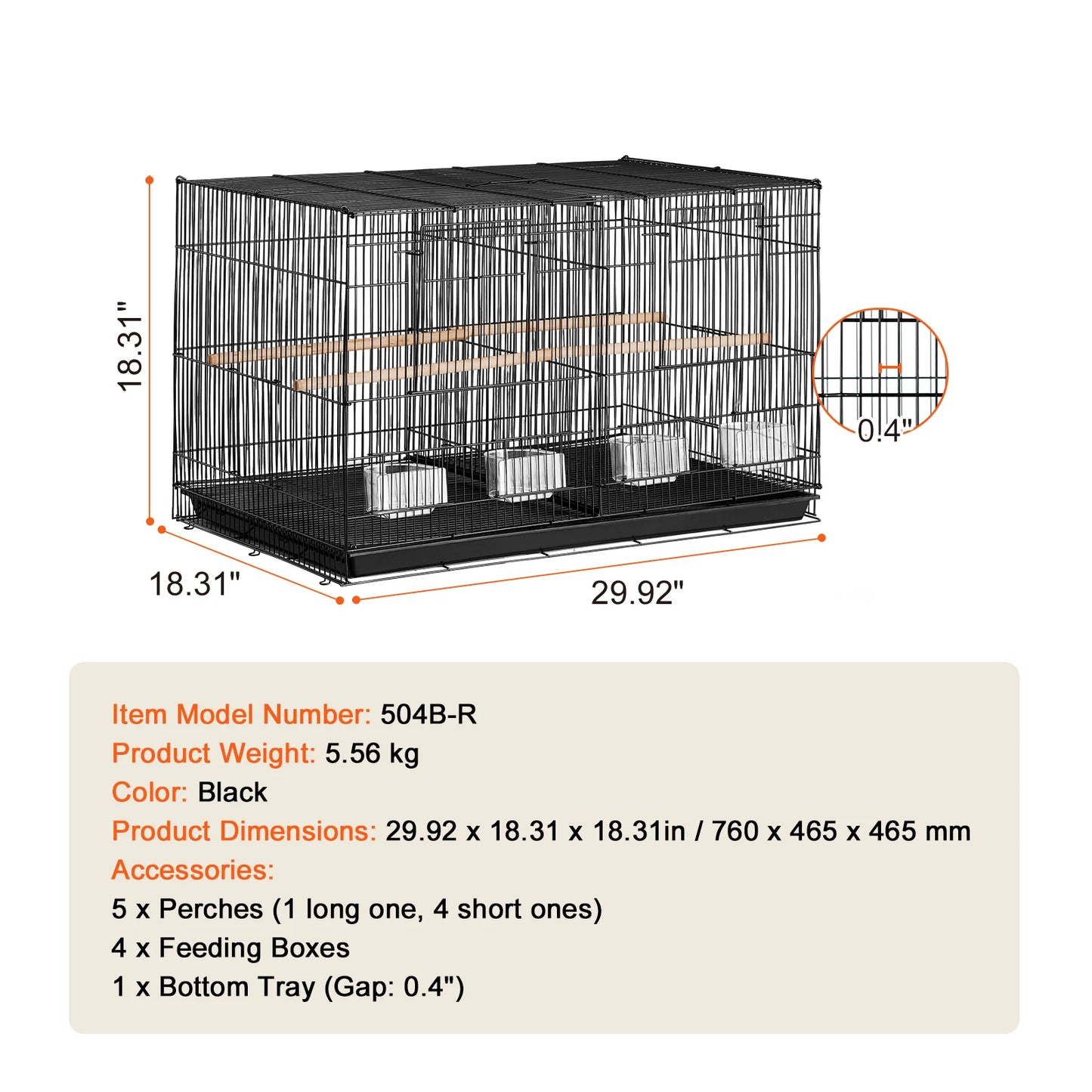 SucceBuy Flight Bird Cage Divider For Small Birds Travel