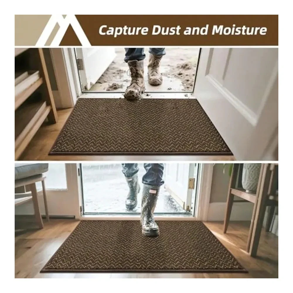 Jute Door Mat Welcome Entryway Rug Dirt Trapper Low Pile