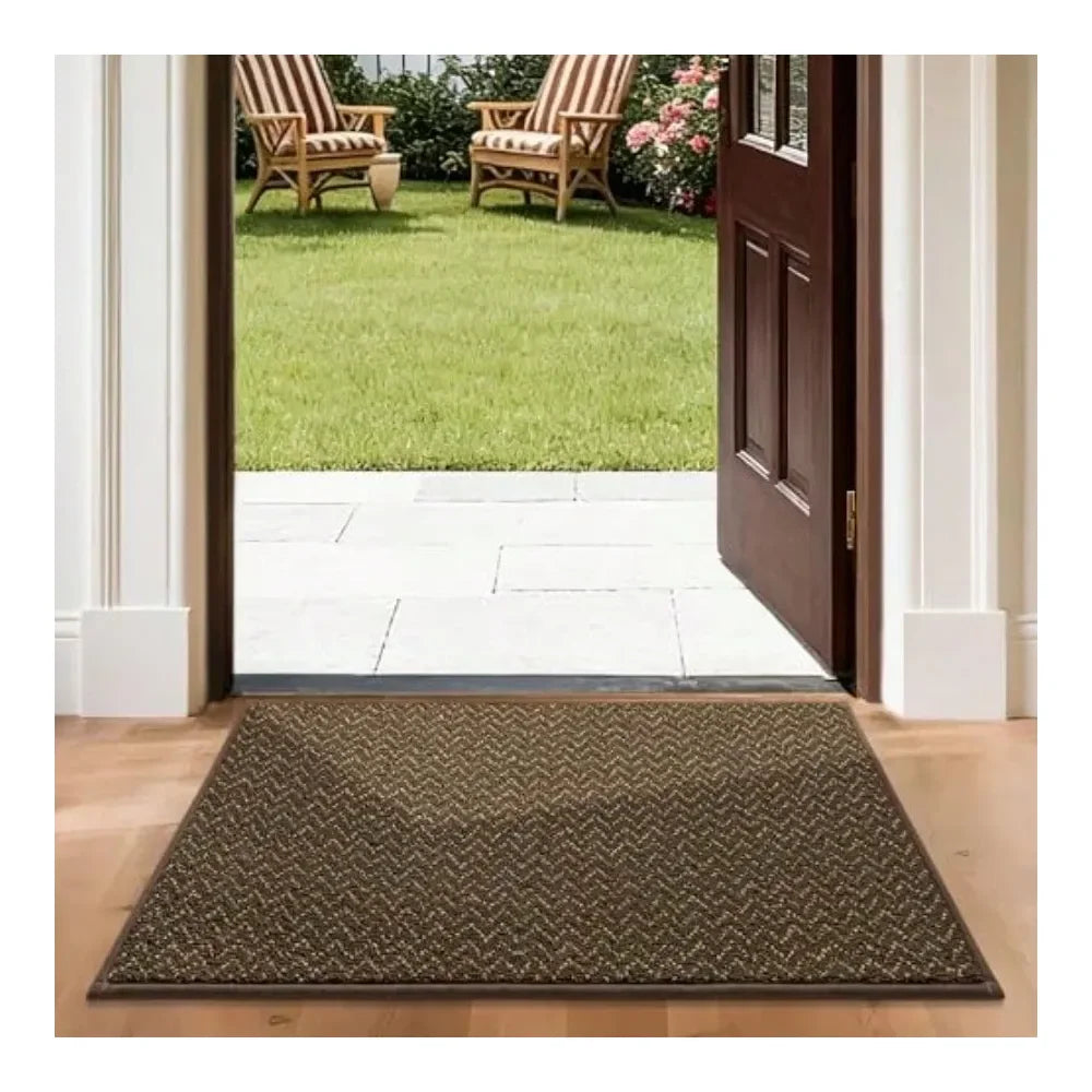 Jute Door Mat Welcome Entryway Rug Dirt Trapper Low Pile