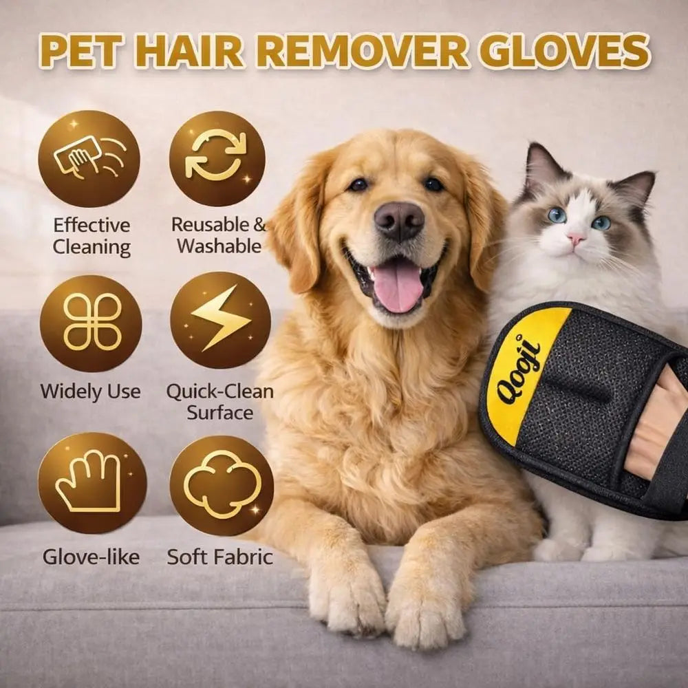 Reusable Pet Hair Removal Glove For Dogs And Cats Deshedding