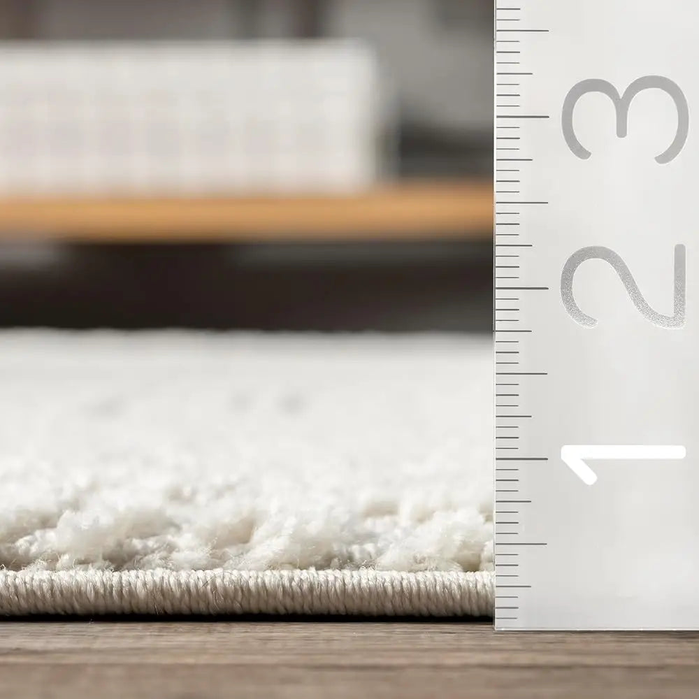 DIXSG Kerry Textured Geometric Tasseled Area Rug For Living Rooms