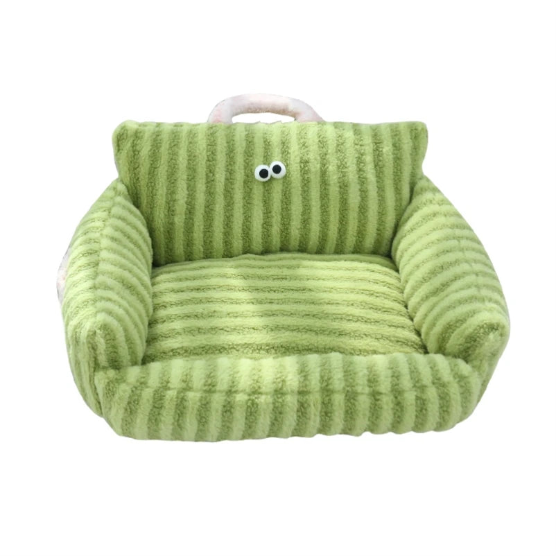 NONECN Puppy Winter Dog Bed Linen Sofa Kennel Nest