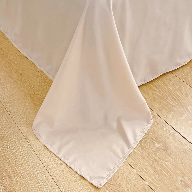 Simple Striped Duvet Cover Four Piece Washed Cotton Sheet Set