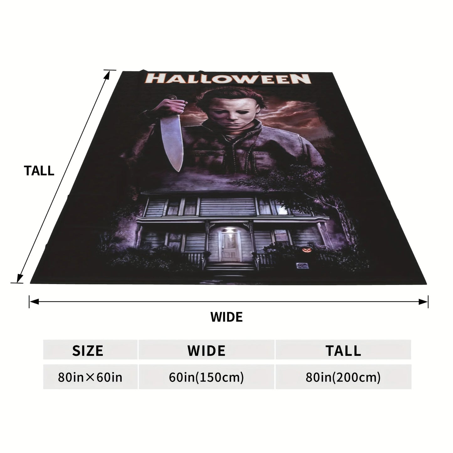 Halloween Horror Movie Character Blanket for Sofa Bed Travel Camping