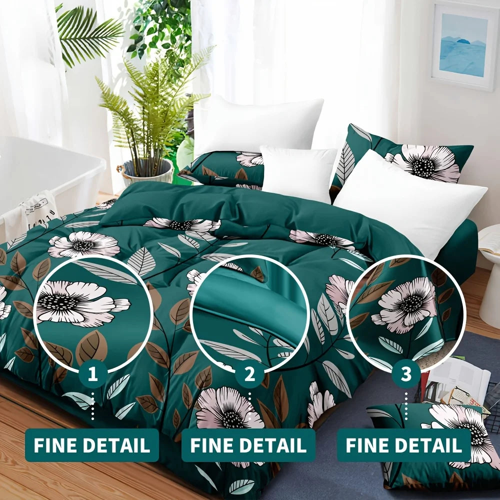 9 Piece Bedding Set With Bedspread Pillowcases and Curtains Polyester