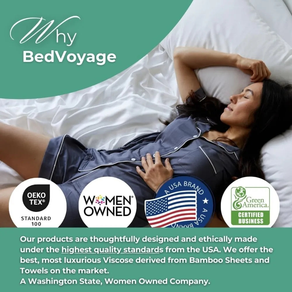 Bamboo Viscose Cooling Sheets 4pc Set Breathable Luxury