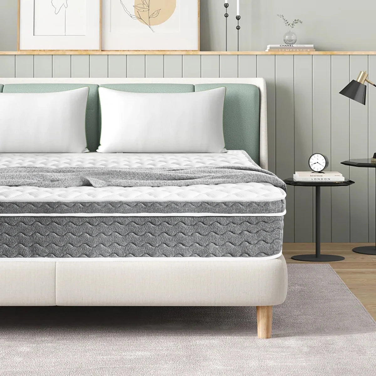 Amztree Hybrid Mattress Gel Infused Foam Pocket Springs Motion Isolation Box