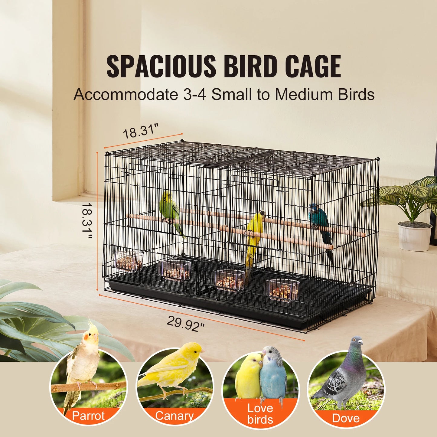 SucceBuy Flight Bird Cage Divider For Small Birds Travel