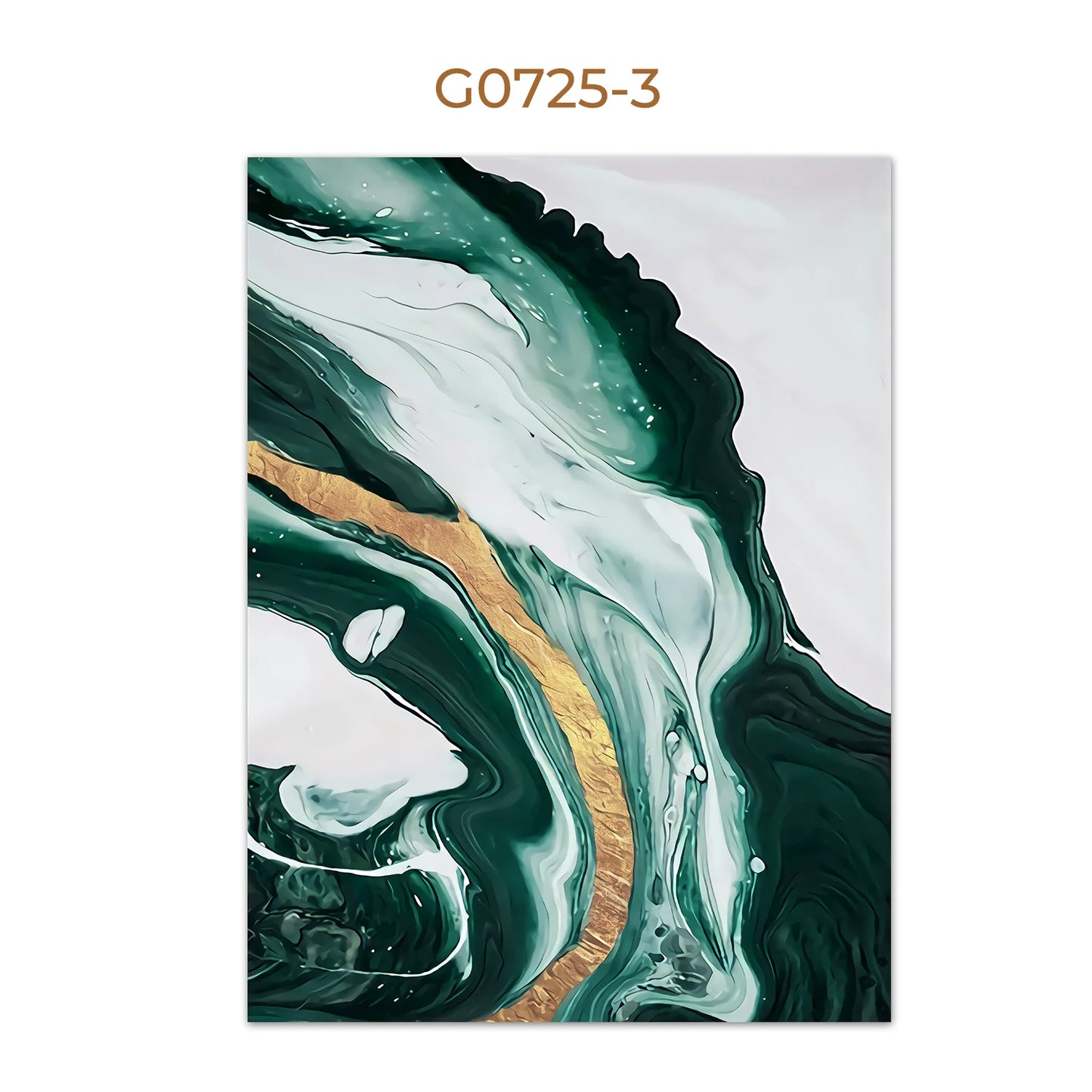 Modern Marble Abstract Green Lines Gold Foil Light Luxury Nordic Wall Art Canvas Painting Posters Picture Living Room Home Decor