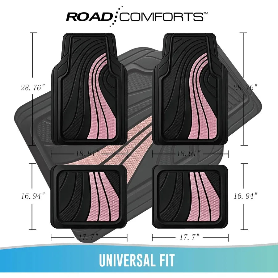 All-Weather Car Floor Mats Aluminum Design For Sedans SUVs Vans