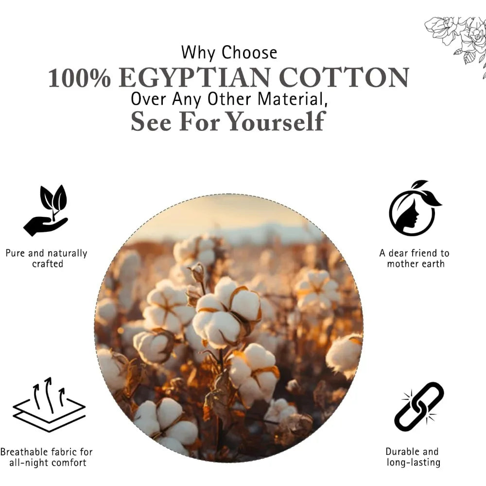 Luxurious 1000 Thread Count Egyptian Cotton Duvet Cover Set