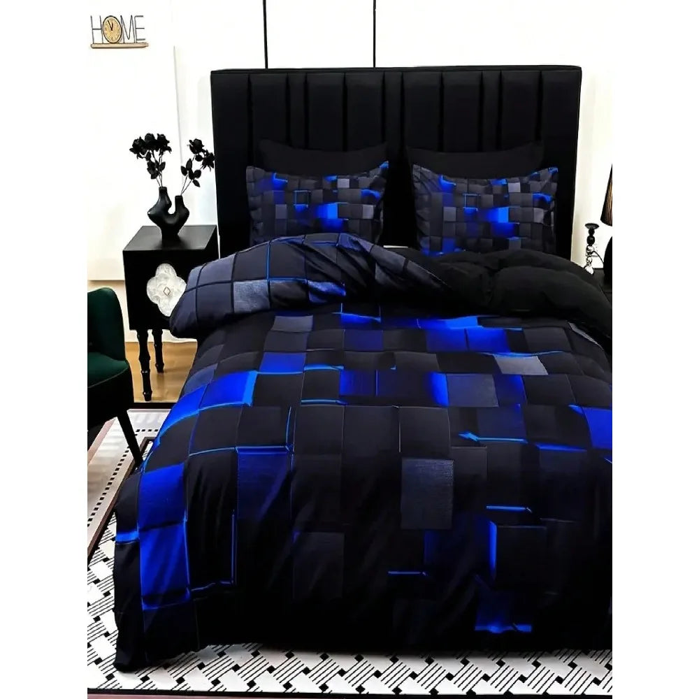 Dark Tech Bedding Set All Seasons Duvet Cover And Pillowcases
