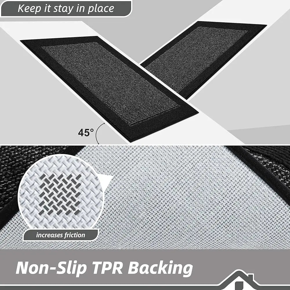 DIXSG Non Slip Kitchen Rugs Set Of 2 Absorbent Mats