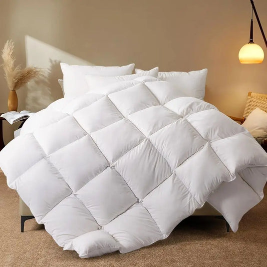 Feather Comforter All Season Duvet Insert Luxurious Hotel Bedding