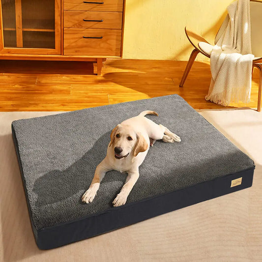 NONECN Orthopedic Memory Foam Dog Bed With Waterproof Removable Cover