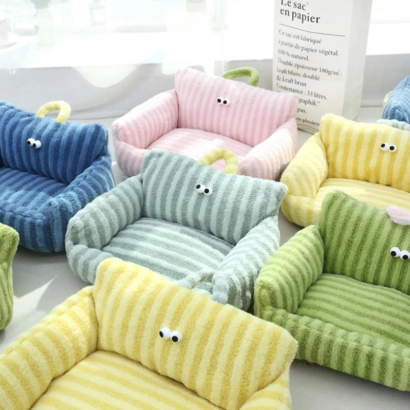 NONECN Puppy Winter Dog Bed Linen Sofa Kennel Nest