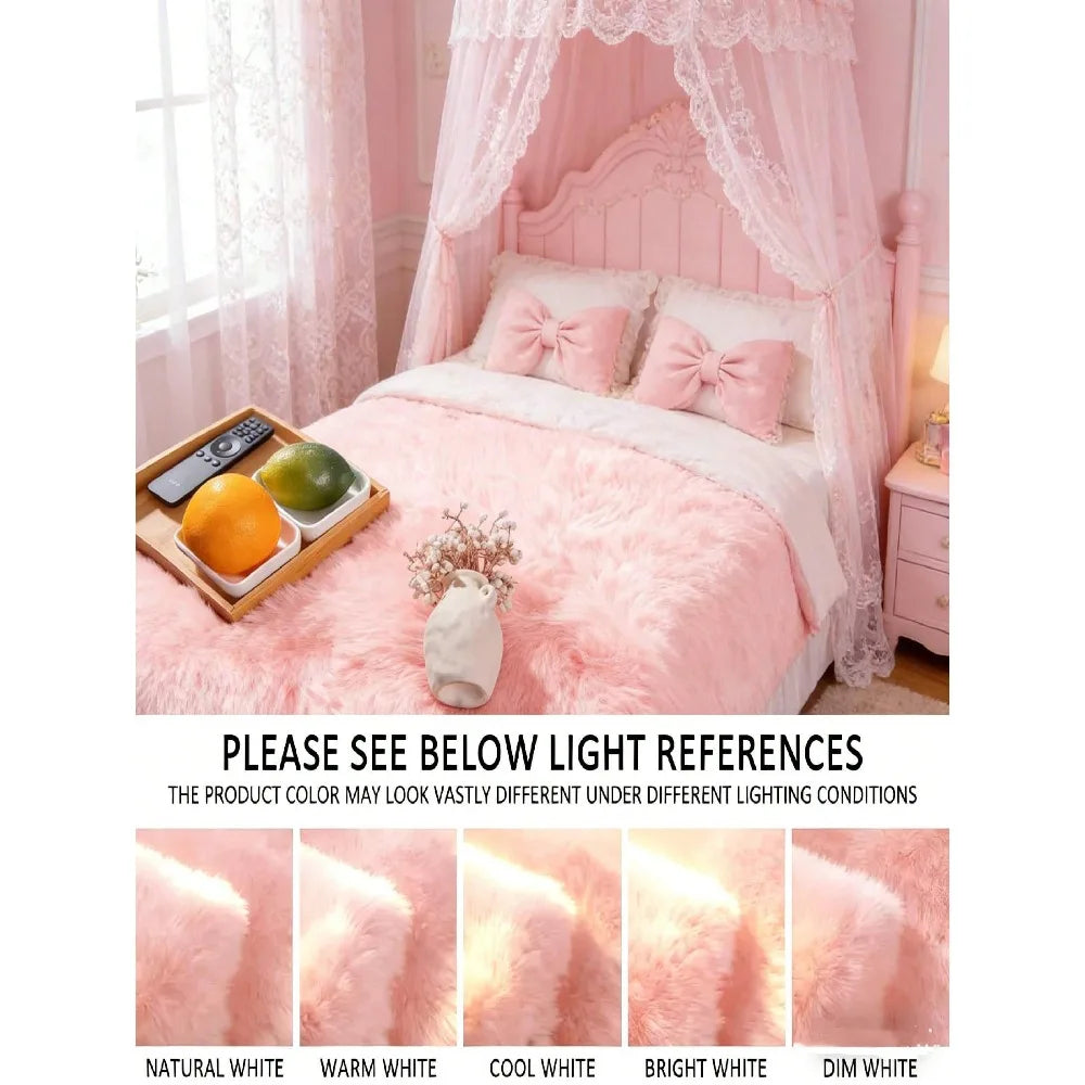 Light Luxury Plush Duvet Cover Set With Heart Pillowcases