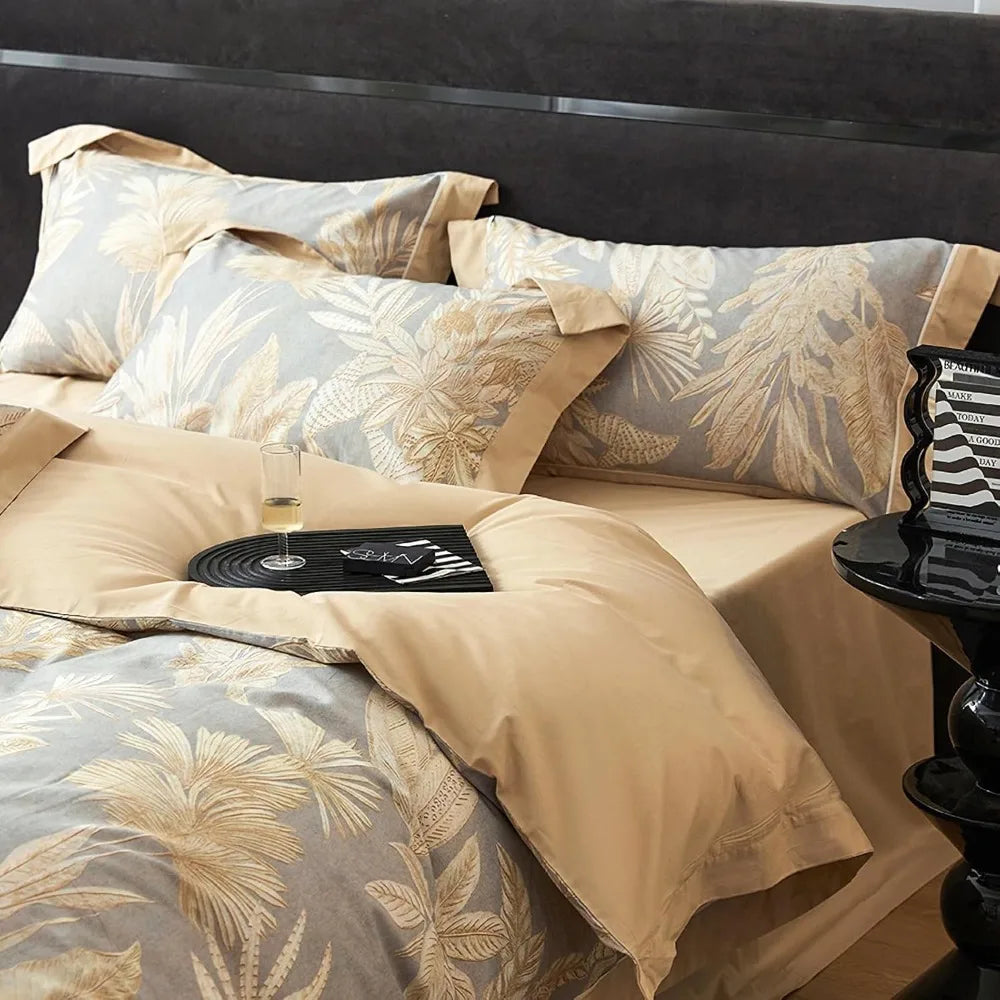 Cotton Duvet Cover Set 3-Piece Soft Breathable Bedding