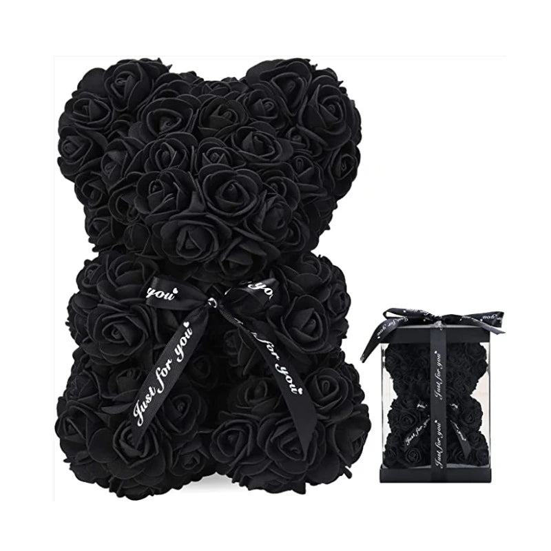 1pc Rose Bear Artificial Foam Flowers Bear Romantic Creative Gifts For Valentines Day Anniversary Wedding Birthday with Box