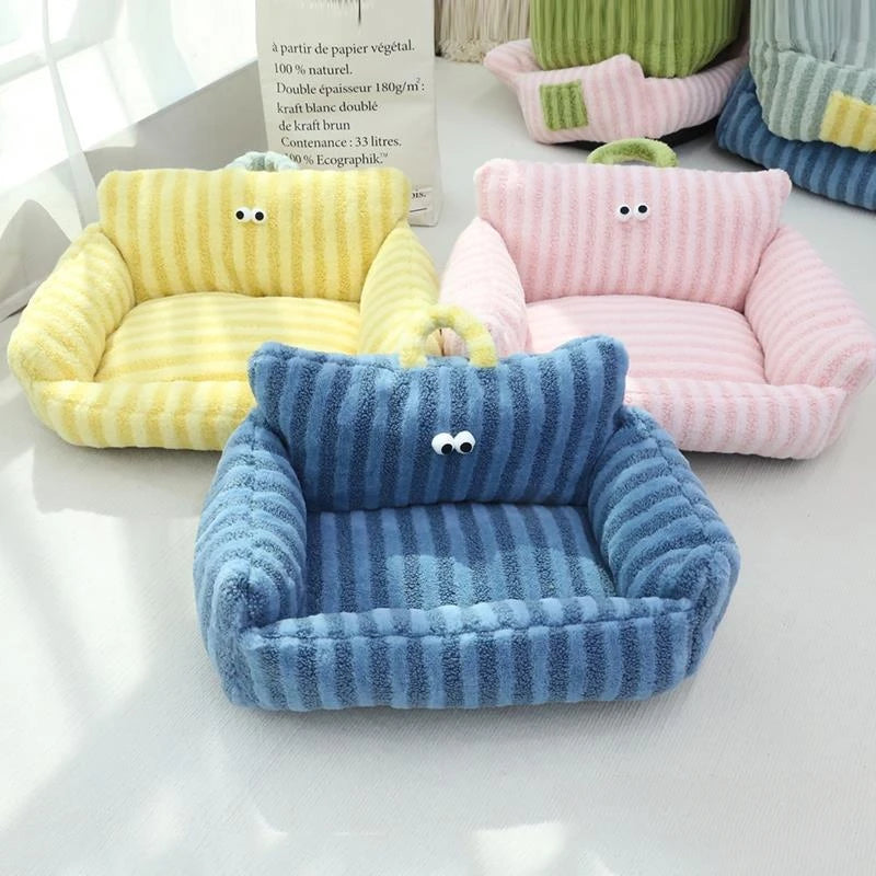 NONECN Puppy Winter Dog Bed Linen Sofa Kennel Nest