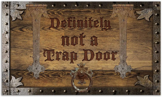 Funny Definitely Not A Trap Door Doormat Outdoor Welcome Mat