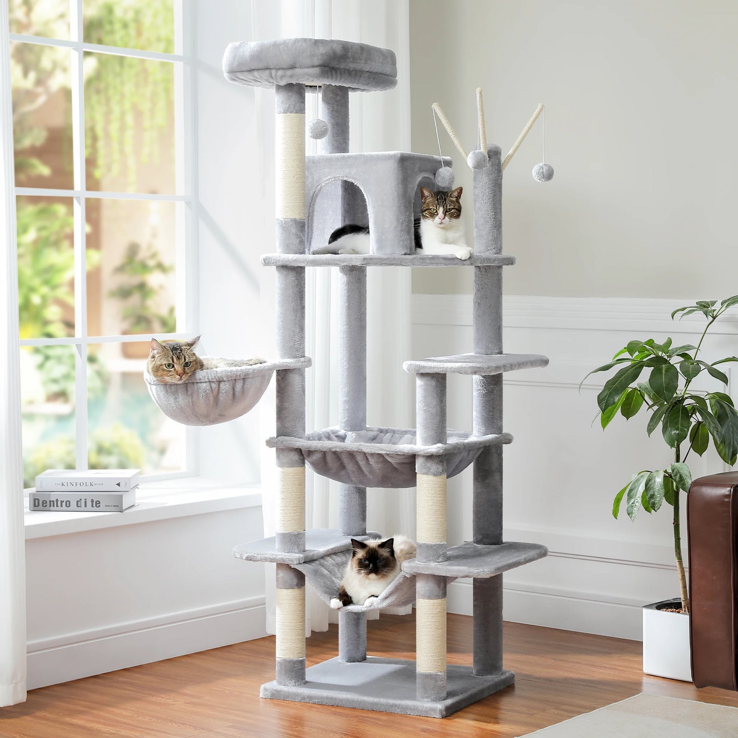 PAWZ Road Cat Tree For Indoor Cats Plush Scratching Condo
