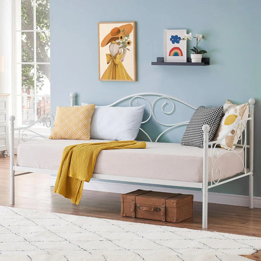 Metal Platform Bed With Headboard And Heavy Duty Slats Easy Assembly