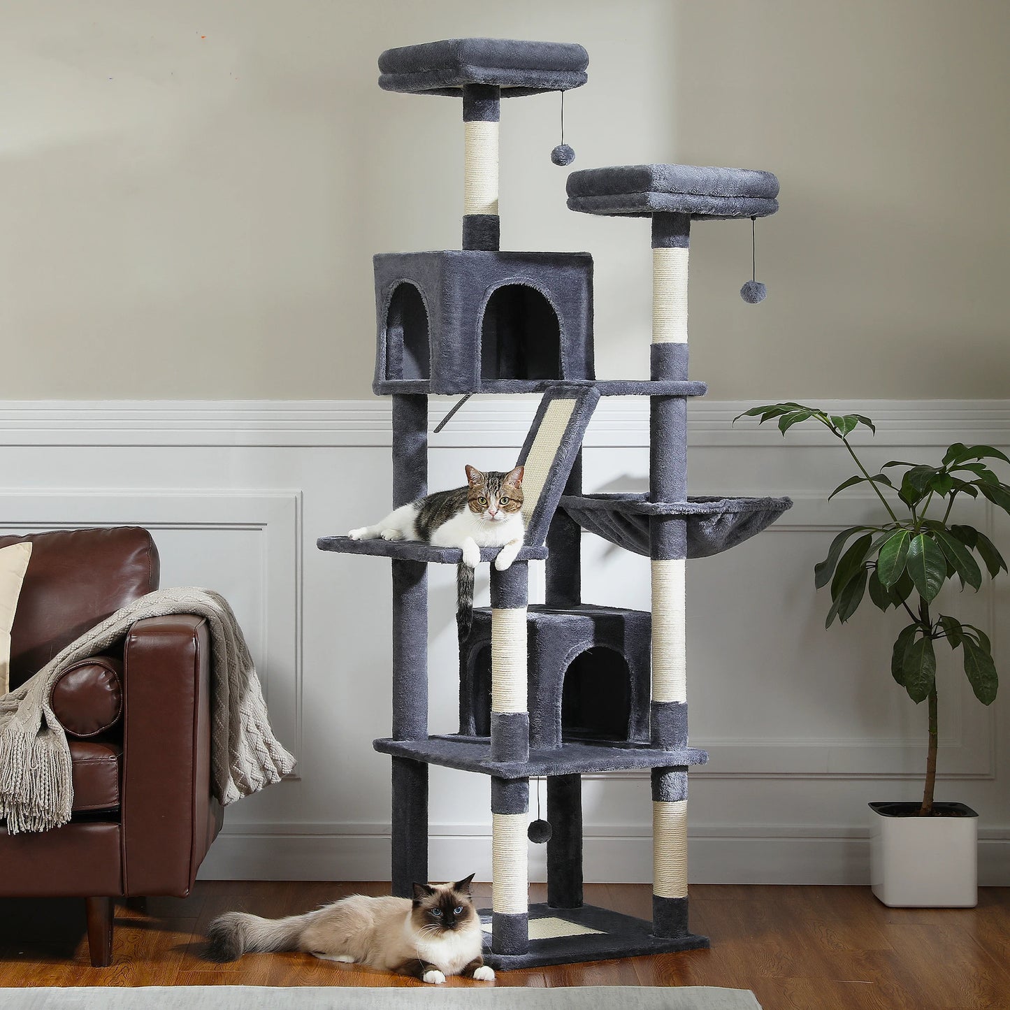 PAWZ Road Cat Tree For Indoor Cats Plush Scratching Condo