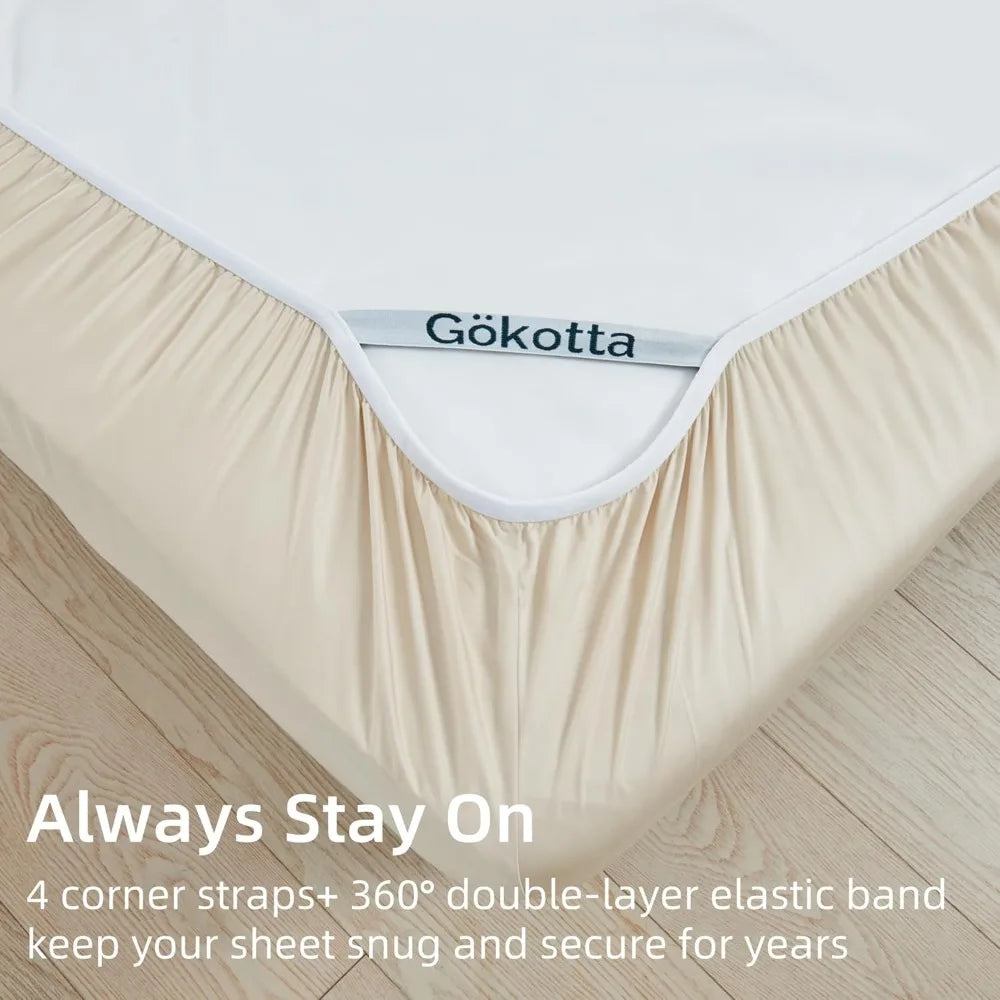 Ultra Soft Cooling Bed Sheets 6 Piece Set Silky Breathable