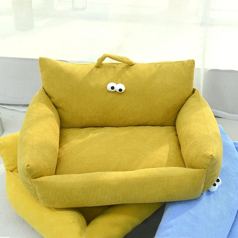 NONECN Puppy Winter Dog Bed Linen Sofa Kennel Nest